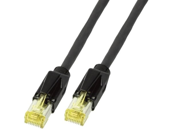 EFB Elektronik 20m, RJ45, 20 m, Cat6a, RJ-45, RJ-45, Sort