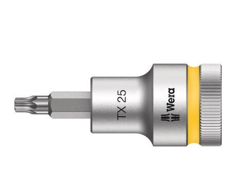 Wera 05003831001, Stikkontakt, 1/2", 1 hoder, T25, Kromvanadiumstål, Kromfarget
