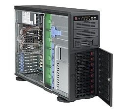 Supermicro SC743 TQ-903B-SQ - Tower 4U - utvidet ATX (E-ATX) - SATA/SAS - hot-swap 900 watt - svart - USB