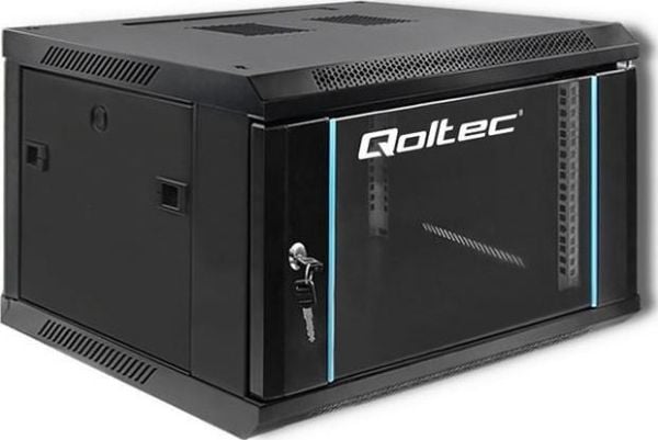 Qoltec - Rack skap - svart - 6U - 19"