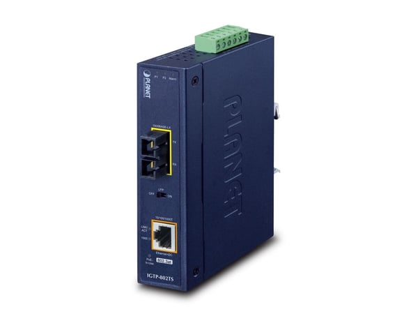 PLANET IP30 Teollisuuden 10/100/1000BAS verkkomuunnin 1000 Mbit/s sininen (IGTP-802TS)