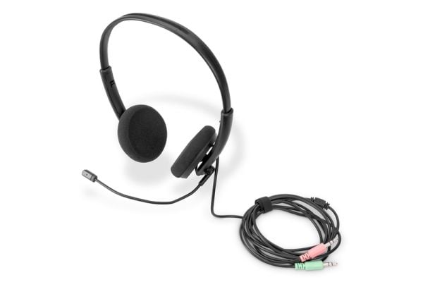 DIGITUS - Hodesett - on-ear - kablet - 3,5 mm jakk