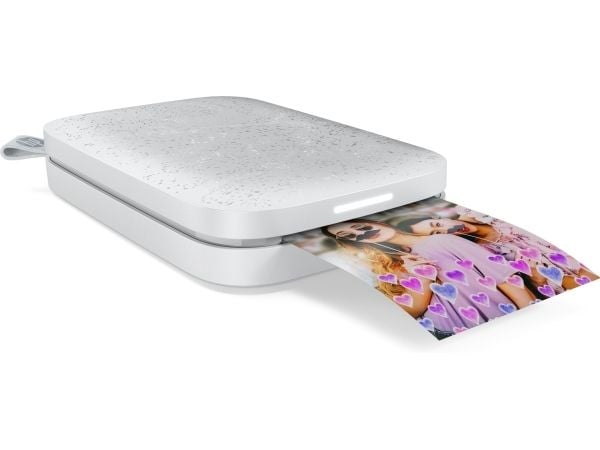 HP HPISPW, ZINK (inget bläck), 313 x 400 DPI, 2" x 3" (5x7.6 cm), Kantfri utskrift, Bluetooth, Vit