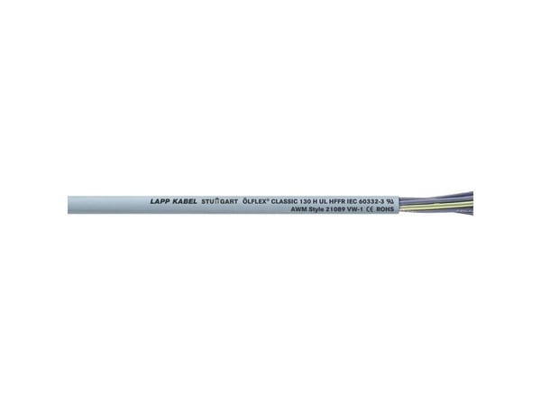 Lapp ÖLFLEX CLASSIC 130 H, 100 m, Grå, 33,6 kg/km, 80 kg/km, 4000 V, 0,5 mm²