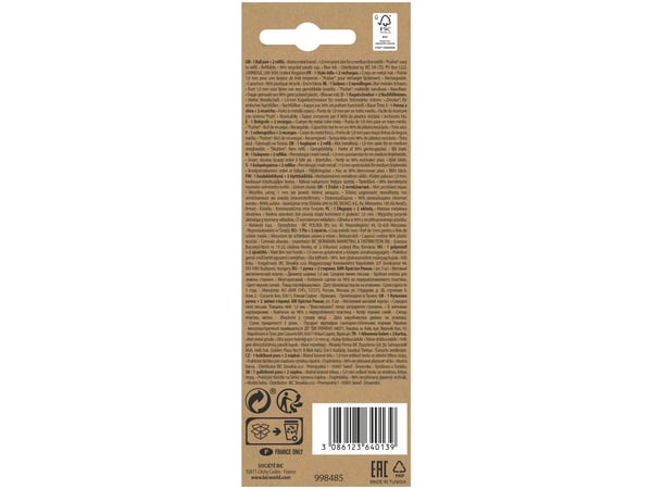 BIC Cristal Renew, Klips, Tynn spiss, Gjenfyllbar, Blå, 1 stykker