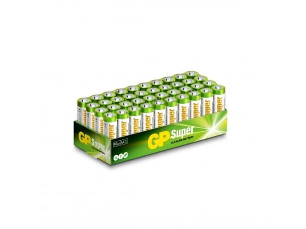 GP Super Alkaline AA batteri, 15A/LR6, 40-pak
