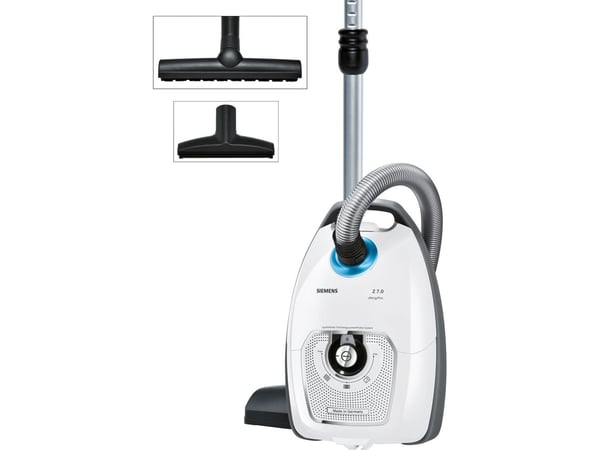 Siemens Z7.0 family allergyPlus VSZ7442S - Støvsuger - beholder - pose - hvid/sort