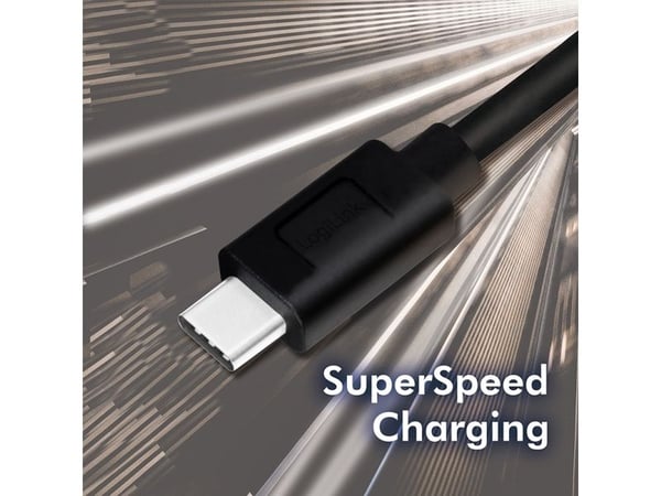 LogiLink CU0169, 1,5 m, USB C, USB A, USB 3.2 Gen 1 (3.1 Gen 1), 5 Gbit/s, Sort