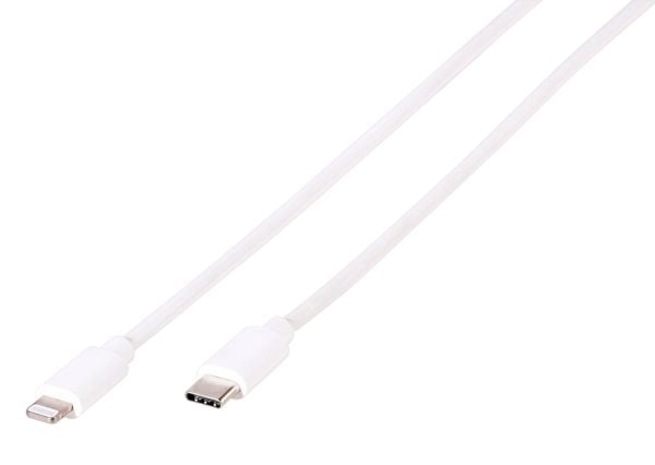 Vivanco CC UC L 10, 1 m, Lightning, USB C, Naaras, Uros, Valkoinen
