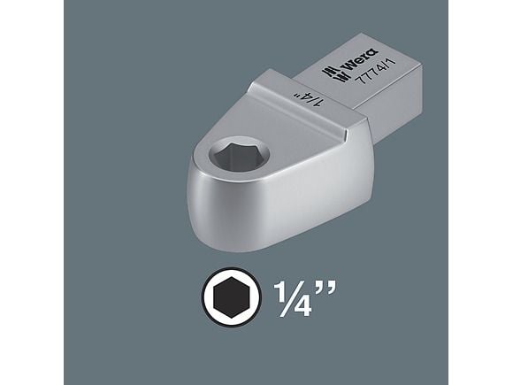 Wera 7774/1, Stikkontakt, 1/4", Imperisk, 1 hoder, 42 mm, 22 mm