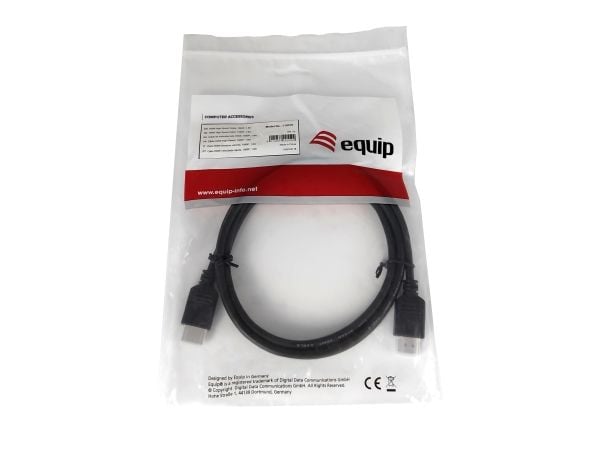 Utstyr HDMI høyhastighetskabel - 1080P - 1,8 m - Schwarz - 1,8 m - HDMI Typ A (Standard) - HDMI Typ A (Standard) - 10,2 Gbit/s - Schwarz (119310)