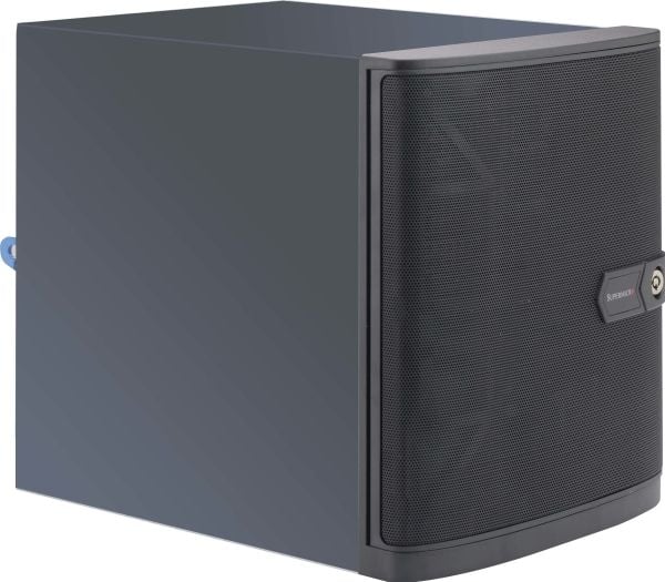Supermicro CSE-721TQ-350B2, Mini Tower, Server, Sort, Mini-ITX, Vifte feil, Harddisk, Nettverk, Kraft indikator, Kensington