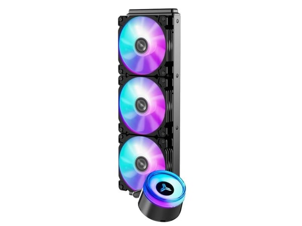 Jonsbo Angeleyes TW2-360 Pro COLOR, All-in-one-nesteenjäähdytin, 62,8 cfm, Musta