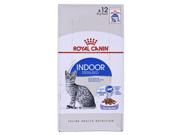 Royal Canin Indoor Sterilized, Voksen, Alle hunderaser, Kjøtt,12x85 g