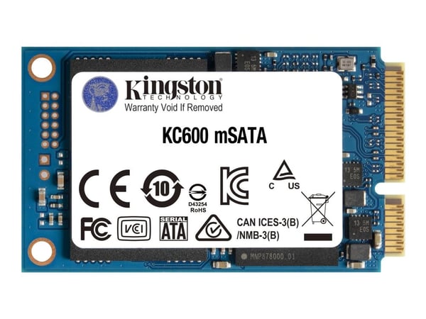 Kingston Technology KC600, 512 GB, mSATA, 550 MB/s, 6 Gbit/s