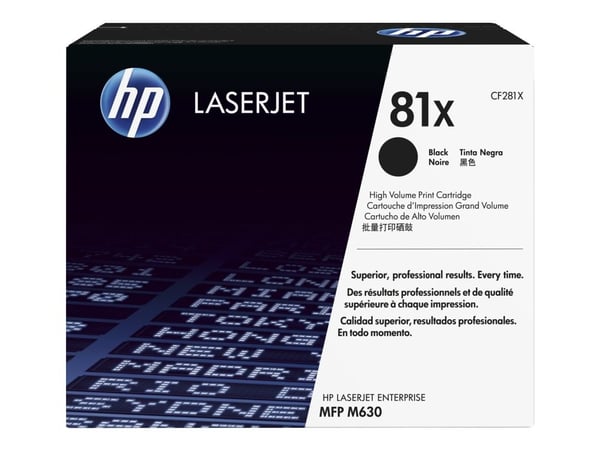 HP 81X - Høy ytelse - svart - original - LaserJet - tonerpatron (CF281X) - for LaserJet M605; LaserJet Enterprise M605, M632, MFP M630; LaserJet En...