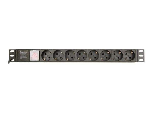 EnerGenie EG-PDU-014 - Strømfordelerenhet (kan monteres i rack) - AC 250 V - 3680 watt - utgangskontakter: 8 (8 x strøm) - 1U - 3 m kabel