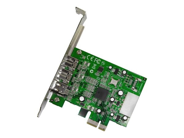 Startech 3 Port 2b 1a 1394 PCI Express FireWire Card Adapter - 1394 FW PCIe FireWire 800 / 400 Card (PEX1394B3) - FireWire-adapter - PCI Express x1...
