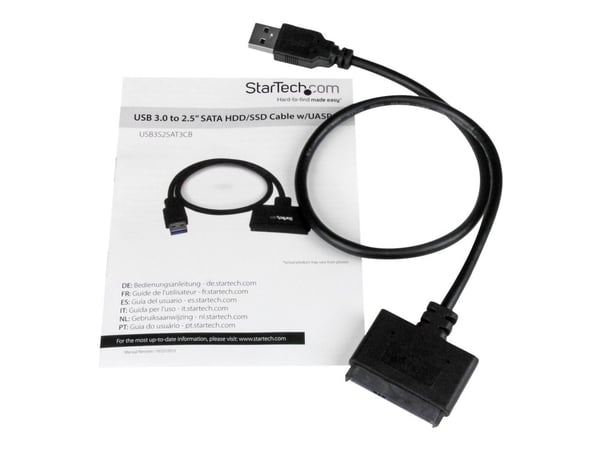 StarTech.com USB3S2SAT3CB, Sort, CE, FCC, REACH, ASMedia - ASM1153E, 0 - 60 °C, -10 - 70 °C, 49 mm
