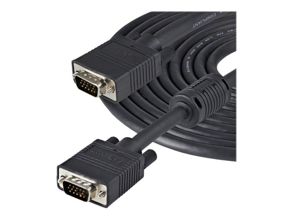 StarTech 15m Coax High Resolution Monitor VGA Cable HD15 M/M - VGA-kabel - HD-15 (VGA) (hann) til HD-15 (VGA) (hann) - 15 m - formstøpt - svart