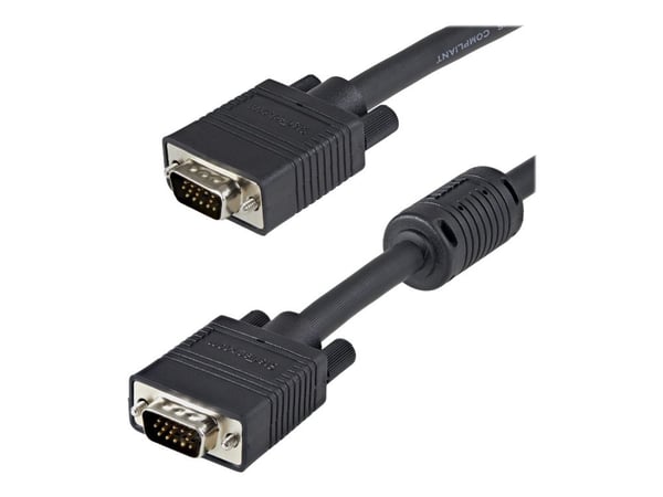 StarTech 15m Coax High Resolution Monitor VGA Cable HD15 M/M - VGA-kabel - HD-15 (VGA) (hann) til HD-15 (VGA) (hann) - 15 m - formstøpt - svart