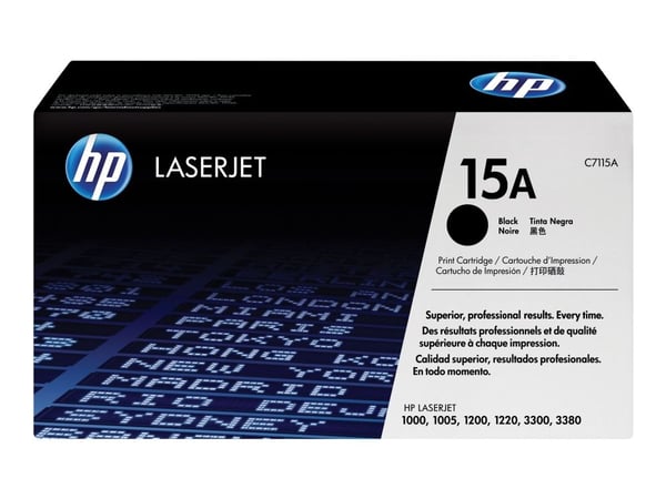 HP 15A - Svart - original - LaserJet - tonerpatron (C7115A) - for LaserJet 1000, 1200, 1220, 3300, 3310, 3320, 3330, 3380