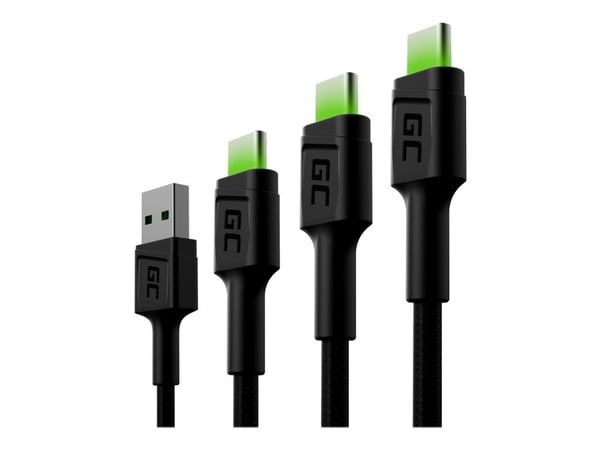 Green Cell GC Ray - USB-kabelsett - svart