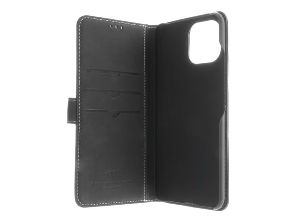 Insmat - Lommebok for mobiltelefon - lær, kartong+papir+aluminiumsfolie - svart - for Xiaomi MI 11 Lite