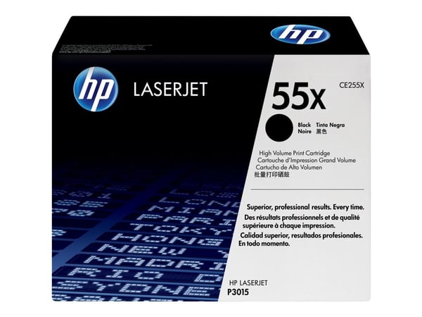 HP 55X - Høy ytelse - svart - original - LaserJet - tonerpatron (CE255X) - for LaserJet Enterprise MFP M525; LaserJet Enterprise Flow MFP M525; Las...