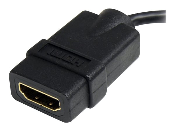 StarTech.com 5-tommers høyhastighets HDMI-adapterkabel - HDMI til HDMI Micro - F/M - 5 tommers Micro HDMI Adapter - HDMI Hun til Micro HDMI hann (H...