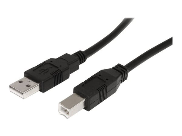 StarTech 9 m / 30 ft Active USB A to B Cable - M/M - Black USB 2.0 A to B Cord - Printer Cable - Extension USB Cable (USB2HAB30AC) - USB-kabel - US...