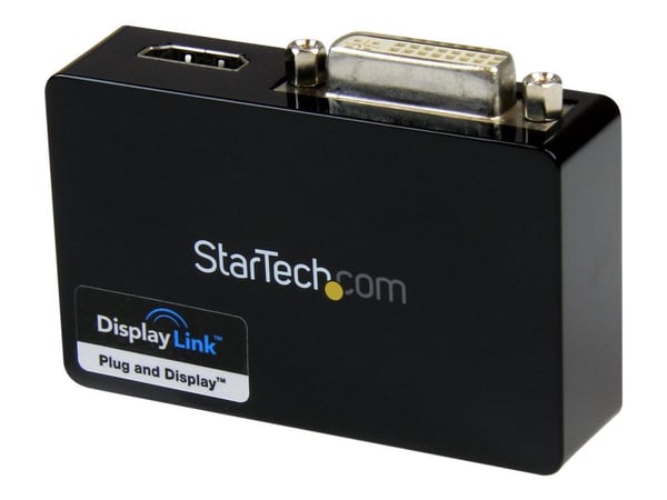 Startech USB 3.0 to HDMI / DVI Adapter - 2048x1152 - External Video & Graphics Card - Dual Monitor Display Adapter Cable - Supports Mac & Windows (...