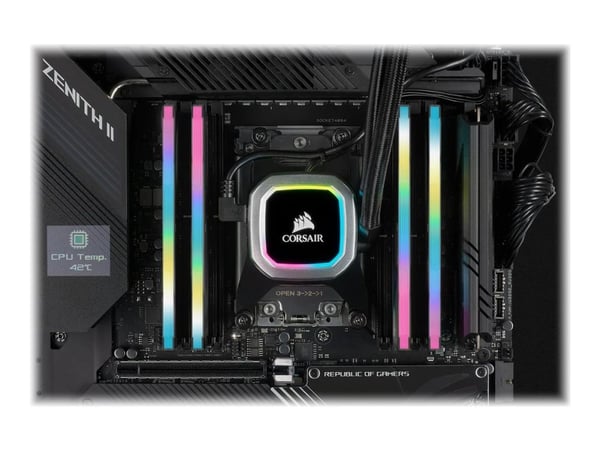 CORSAIR Vengeance RGB PRO SL - DDR4 - sett - 16 GB: 2 x 8 GB - DIMM 288-pin - 3200 MT/s / PC4-25600 - CL16 - 1.35 V - ikke-bufret - ikke-ECC - svart