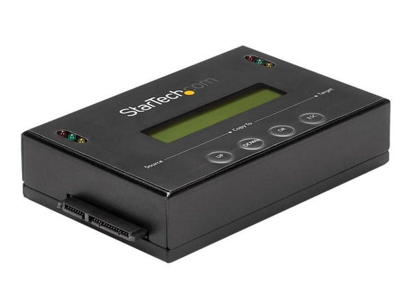 StarTech 1:1 Hard Drive Duplicator and Eraser for 2.5" & 3.5" SATA HDD SSD - LCD & RS-232  - 14GBpm Duplication Speed - Cloner & Wiper (SATDUP11) -...