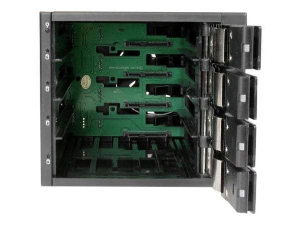 Startech 4-Bay Mobile Rack Backplane - Trayless Hot Swap Mobile Rack Backplane for 3.5in SAS II/SATA III - 6 Gbps HDD (HSB4SATSASBA) - Bevegelig la...