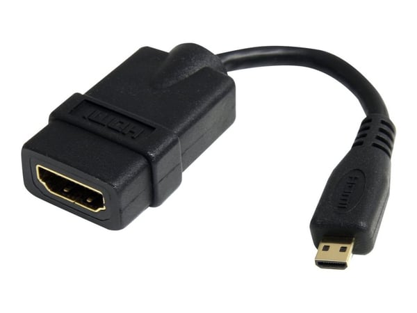 StarTech.com 5-tommers høyhastighets HDMI-adapterkabel - HDMI til HDMI Micro - F/M - 5 tommers Micro HDMI Adapter - HDMI Hun til Micro HDMI hann (H...