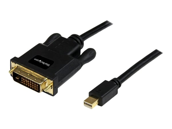 StarTech 3 ft Mini DisplayPort to DVI Adapter Cable - Mini DP to DVI Video Converter - MDP to DVI Cable for Mac / PC 1920x1200 - Black (MDP2DVIMM3B...
