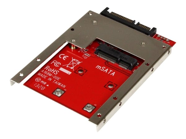 StarTech.com SAT32MSAT257, SATA, mSATA, Musta, Punainen, Hopea, CE, FCC, 6 Gbit/s, -40 - 85 °C
