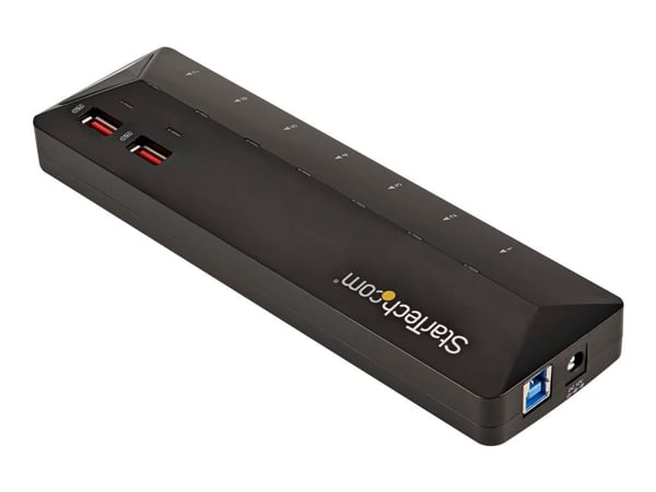Startech 9 Port USB 3.0 Hub - 7 x USB-A, 2 x USB-A Fast Charge Ports - Multi Port Powered USB Charging Station (ST93007U2C) - USB-periferdelesvitsj...