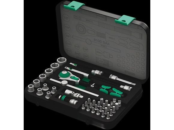 Wera 05003535001, Støpselsett, 1/4", Imperisk, 1 hoder, 1/2,1/4,3/16,3/8,5/16,7/16,7/32,9/16,9/32,11/32", T10, T15, T20, T25, T30, T40, T8, T9