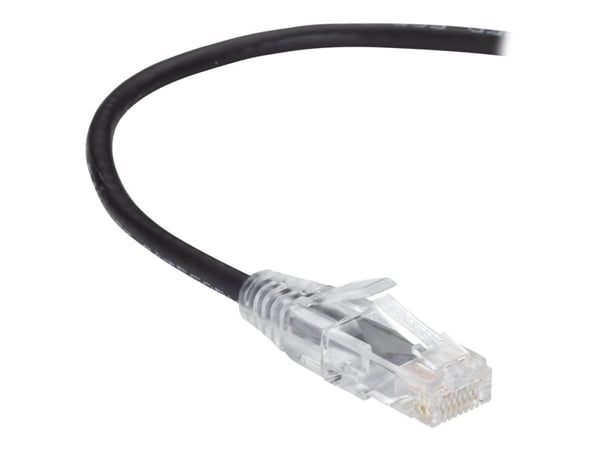 Black Box Slim-Net - Patchkabel - RJ-45 (han) til RJ-45 (han) - 1,22 m - UTP - CAT 6a - booted, formet, strenget - sortti