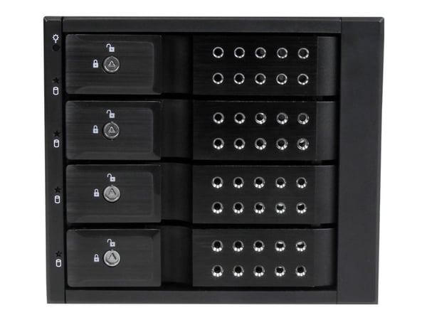 Startech 4-Bay Mobile Rack Backplane - Trayless Hot Swap Mobile Rack Backplane for 3.5in SAS II/SATA III - 6 Gbps HDD (HSB4SATSASBA) - Bevegelig la...