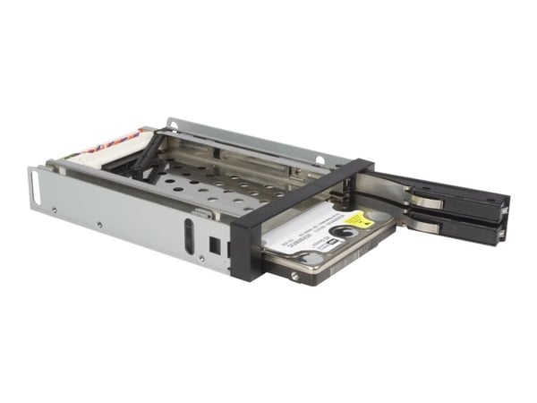 StarTech.com HSB220SAT25B, 8,89 cm (3.5"), Etupaneeli, musta, 2.5", SATA, Serial ATA II, Serial ATA III, Alumiini