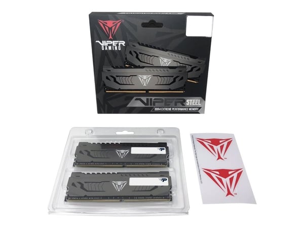Patriot Extreme Performance Viper Steel - DDR4 - sats - 16 GB: 2 x 8 GB - DIMM 288-pin - 3200 MT/s / PC4-25600 - CL16 - 1.35 V - ej buffrad - icke ...