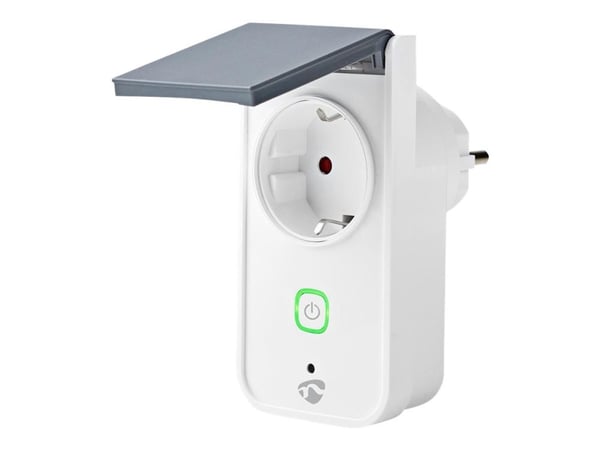 Nedis WIFIPO120FWT - Smartplugg - trådløs - Wi-Fi - 2.4 - 2.4835 GHz - hvit