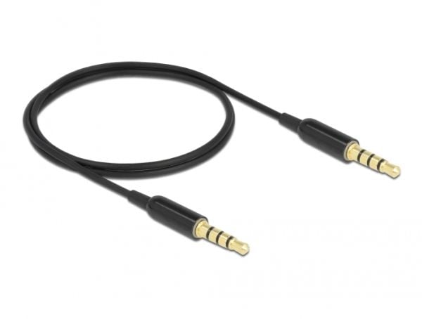 DeLOCK 66075, 3.5mm, Uros, 3.5mm, Uros, 0,5 m, Musta