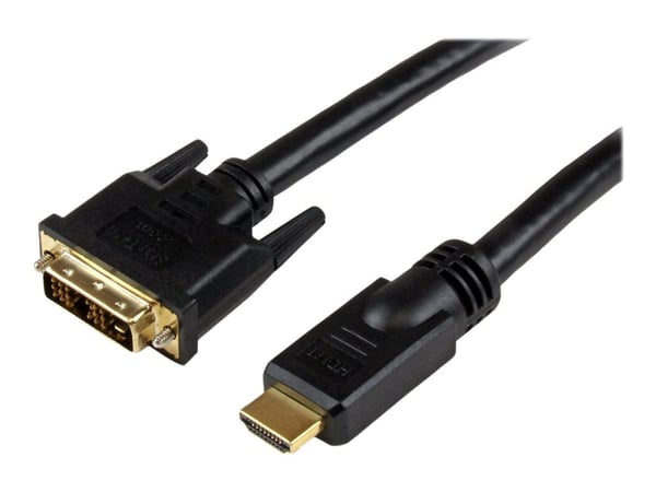 Startech 5m High Speed HDMI Cable to DVI Digital Video Monitor - Adapterkabel - HDMI hann til DVI-D hann - 5 m - skjermet - svart