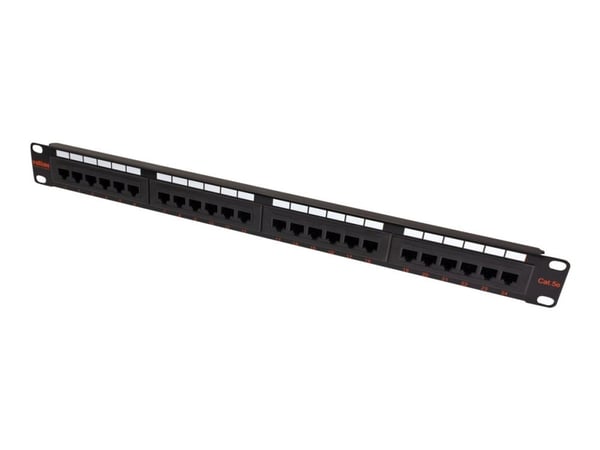 Roline - Koblingspanel - CAT 5e - UTP - svart - 19" - 24 porter