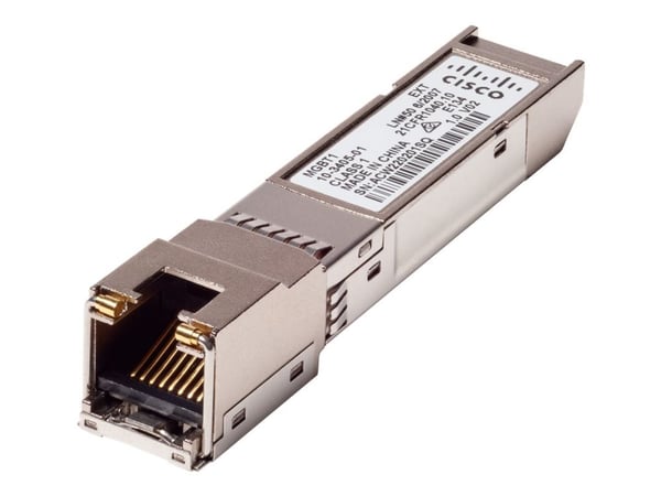 Cisco Small Business MGBT1 - SFP (mini-GBIC) transceivermodul - 1GbE - 1000Base-T - RJ-45 - for Business 110 Series; 220 Series; 350 Series; Small ...