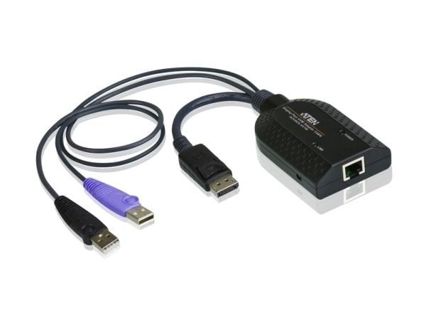 ATEN KA7169 DisplayPort USB Virtual Media KVM-sovitin kaapeli älykortinlukijalla (CPU-moduuli) - KVM / audio-laajennin - USB